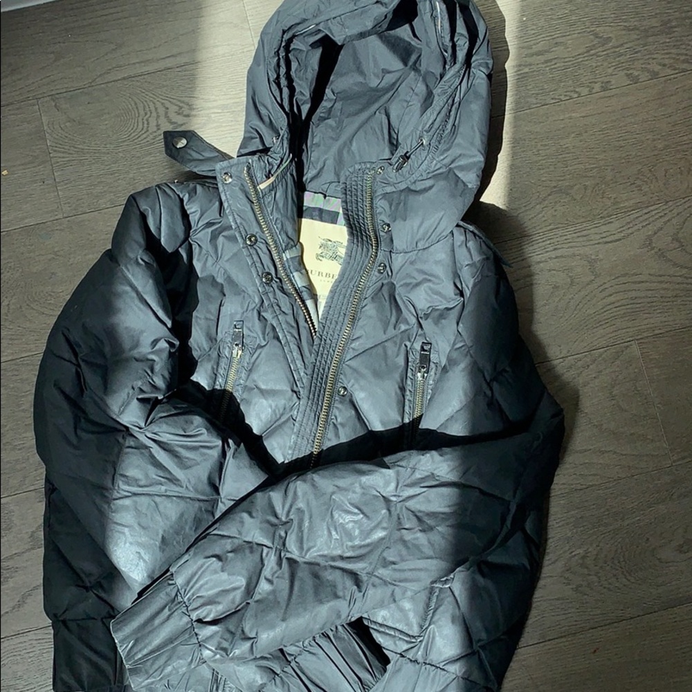 Cool Burberry Jacket. Zippers, pockets, and hood!